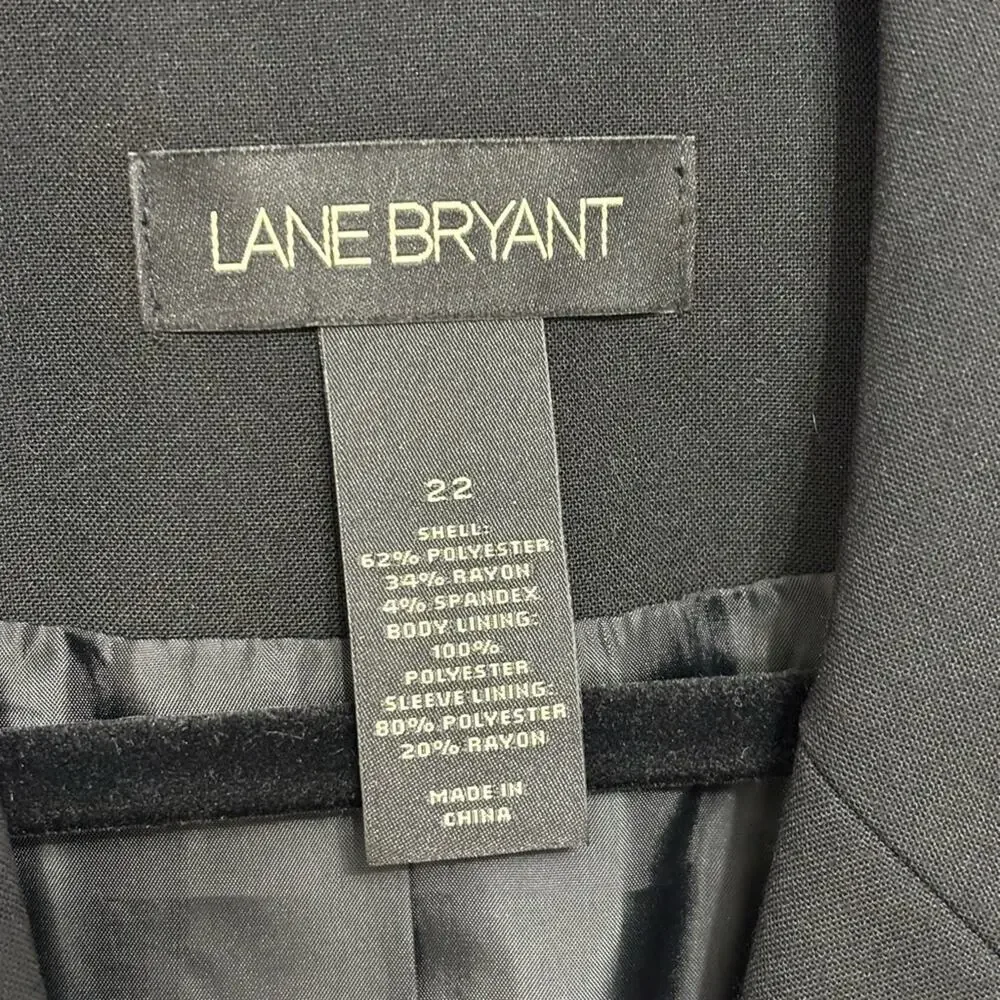 Lane Bryant Single Breasted Blazer in Black - Size 22